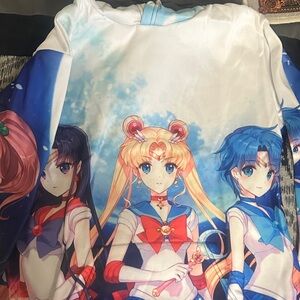Anime Graphic Hoodie with Sailor Moon Design